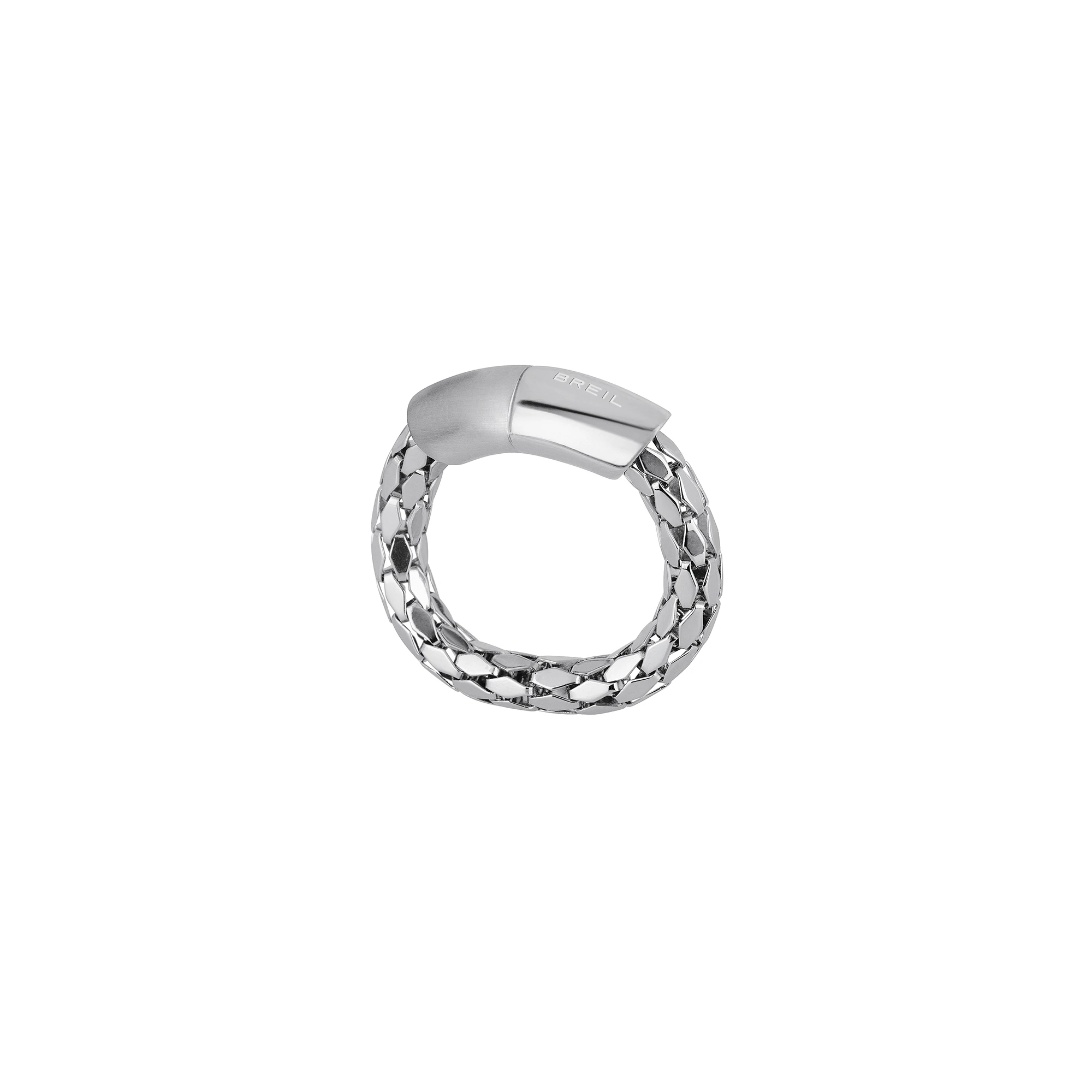 LIGHT - SHINY STAINLESS STEEL RING WITH BILUX ELEMENTS - 1 - TJ2144_ | Breil