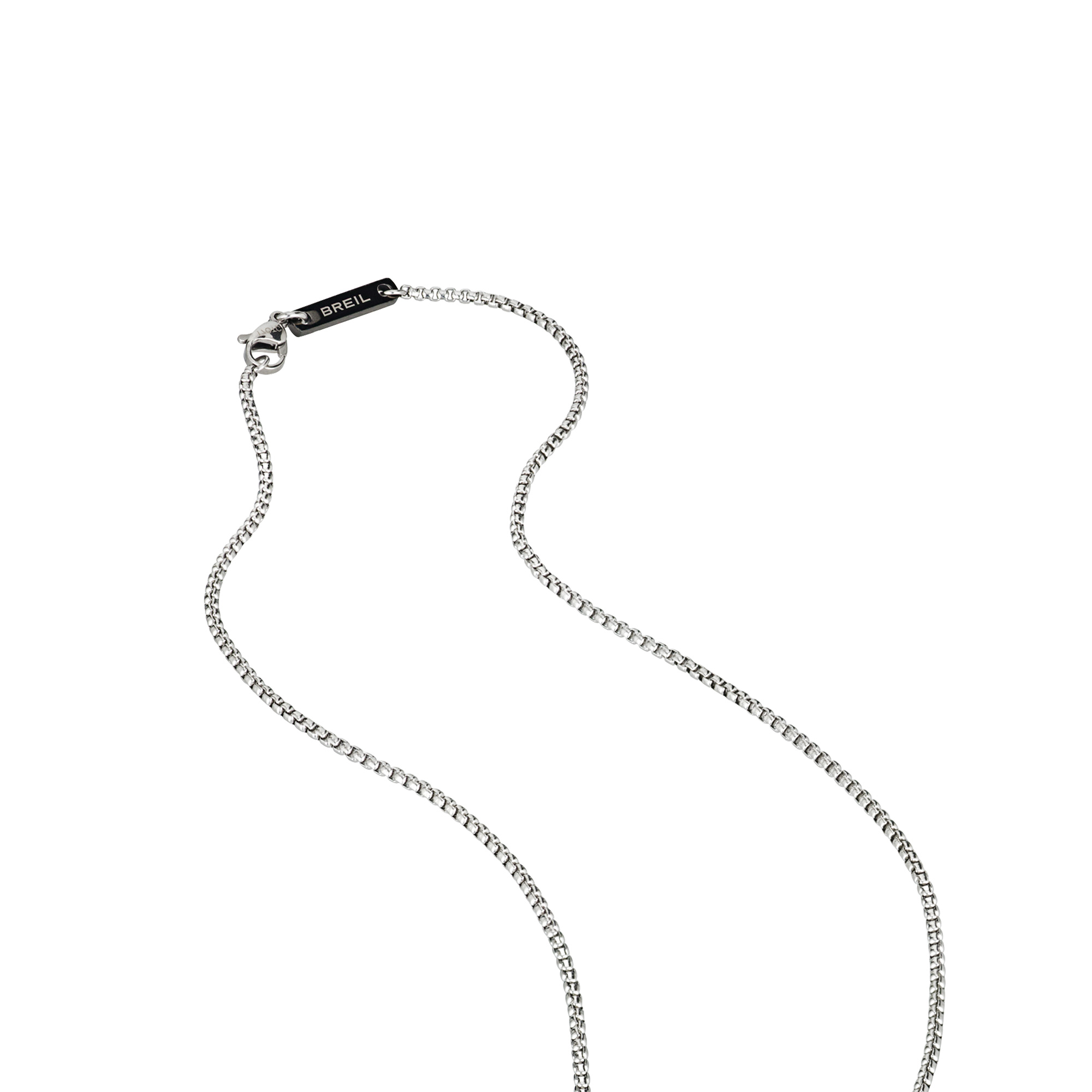 ZODIAC - BLACK SILICON AND STAINLESS STEEL NECKLACE WITH A 9K IP ROSE DETAIL - 2 - TJ2309 | Breil