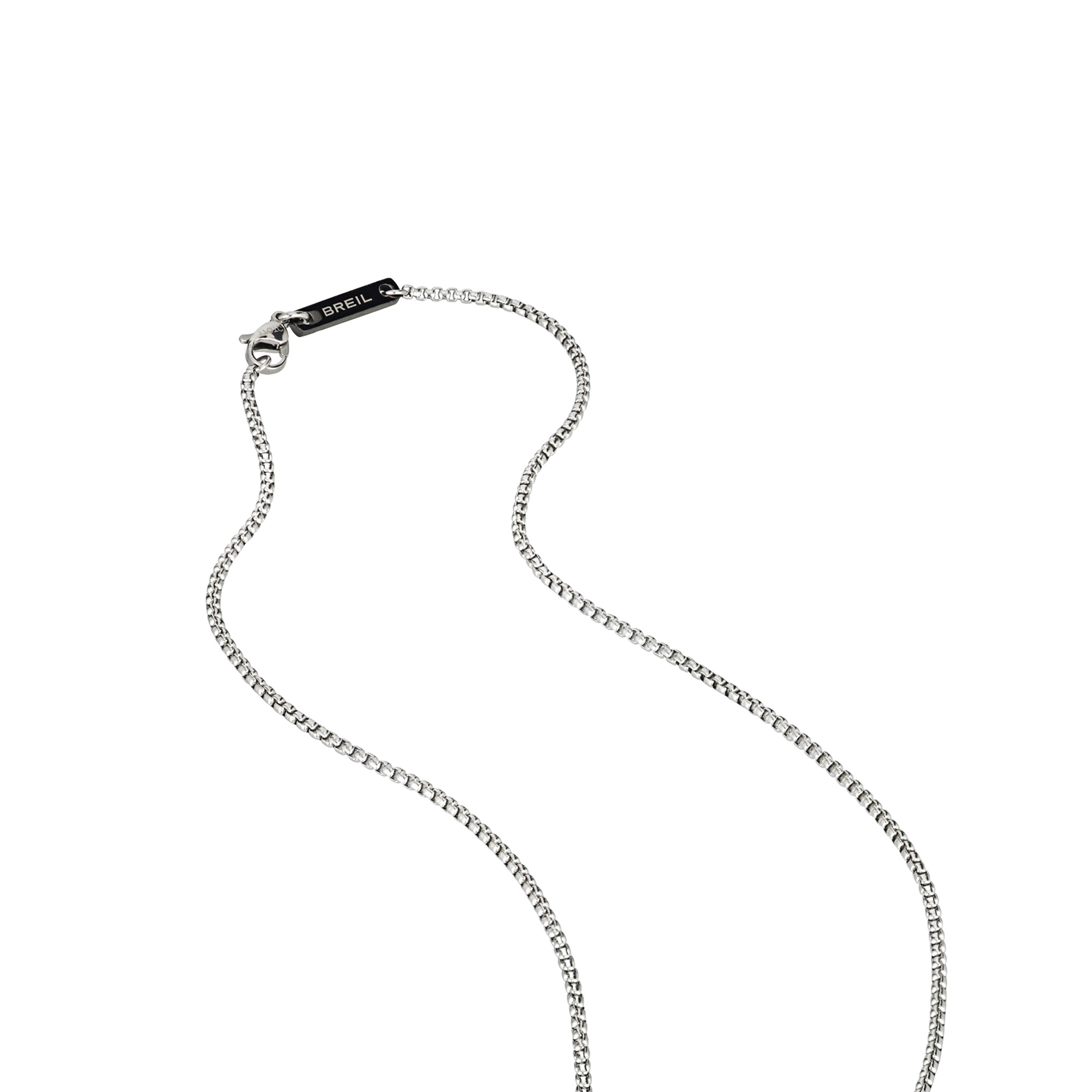 ZODIAC - BLACK SILICON AND STAINLESS STEEL NECKLACE WITH A 9K IP ROSE DETAIL - 2 - TJ2314 | Breil