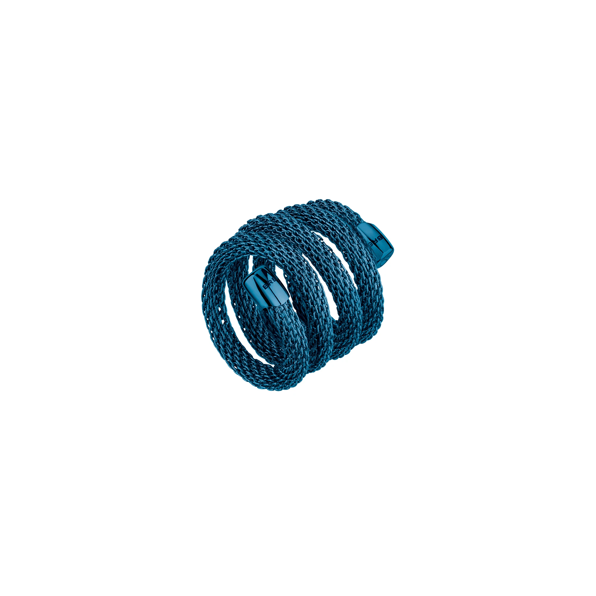 NEW SNAKE - IP BLUE STEEL RING - 1 - TJ2787 | Breil