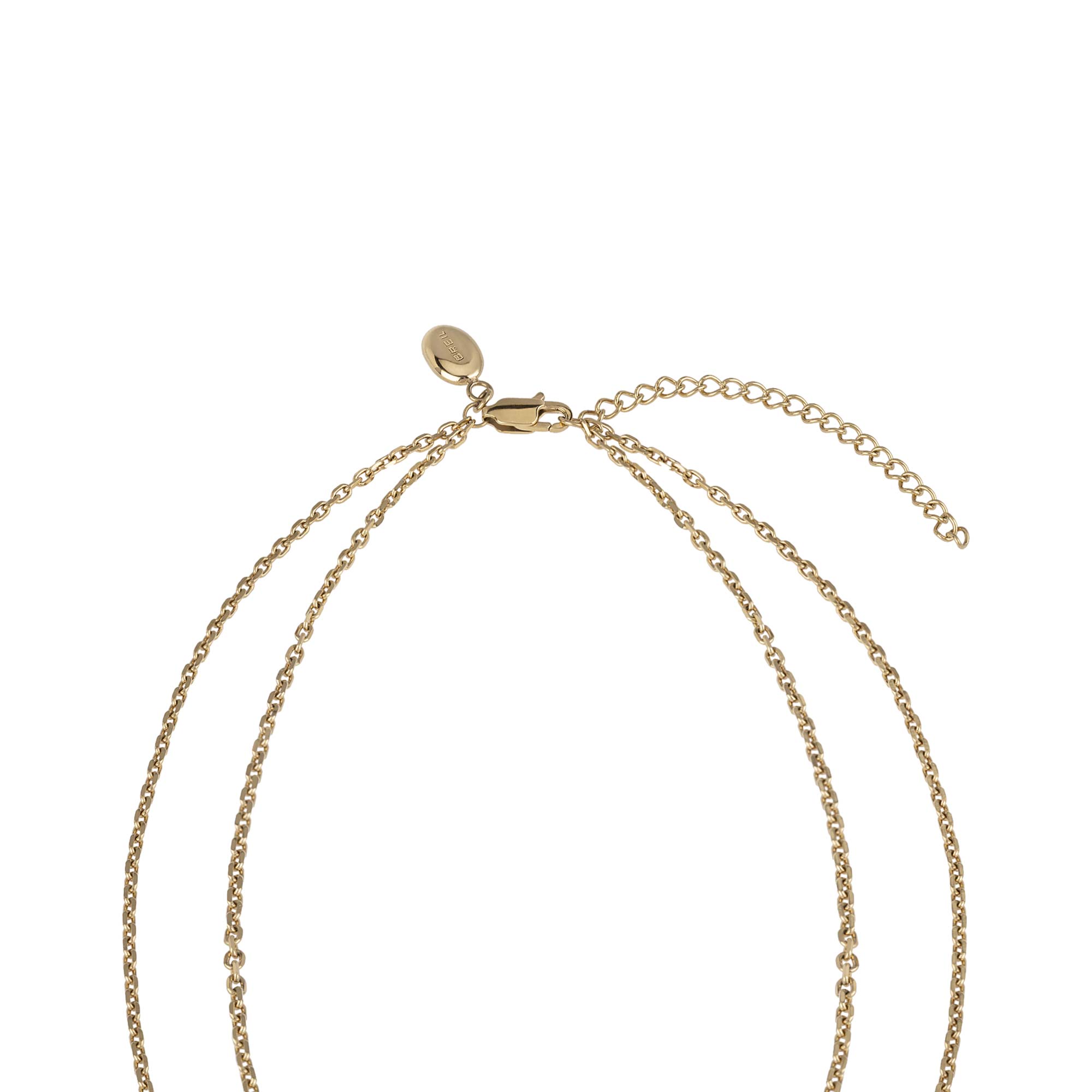 B ESSENTIAL - IP GOLD STEEL NECKLACE WITH NATURAL DIAMOND - 3 - TJ3010 | Breil