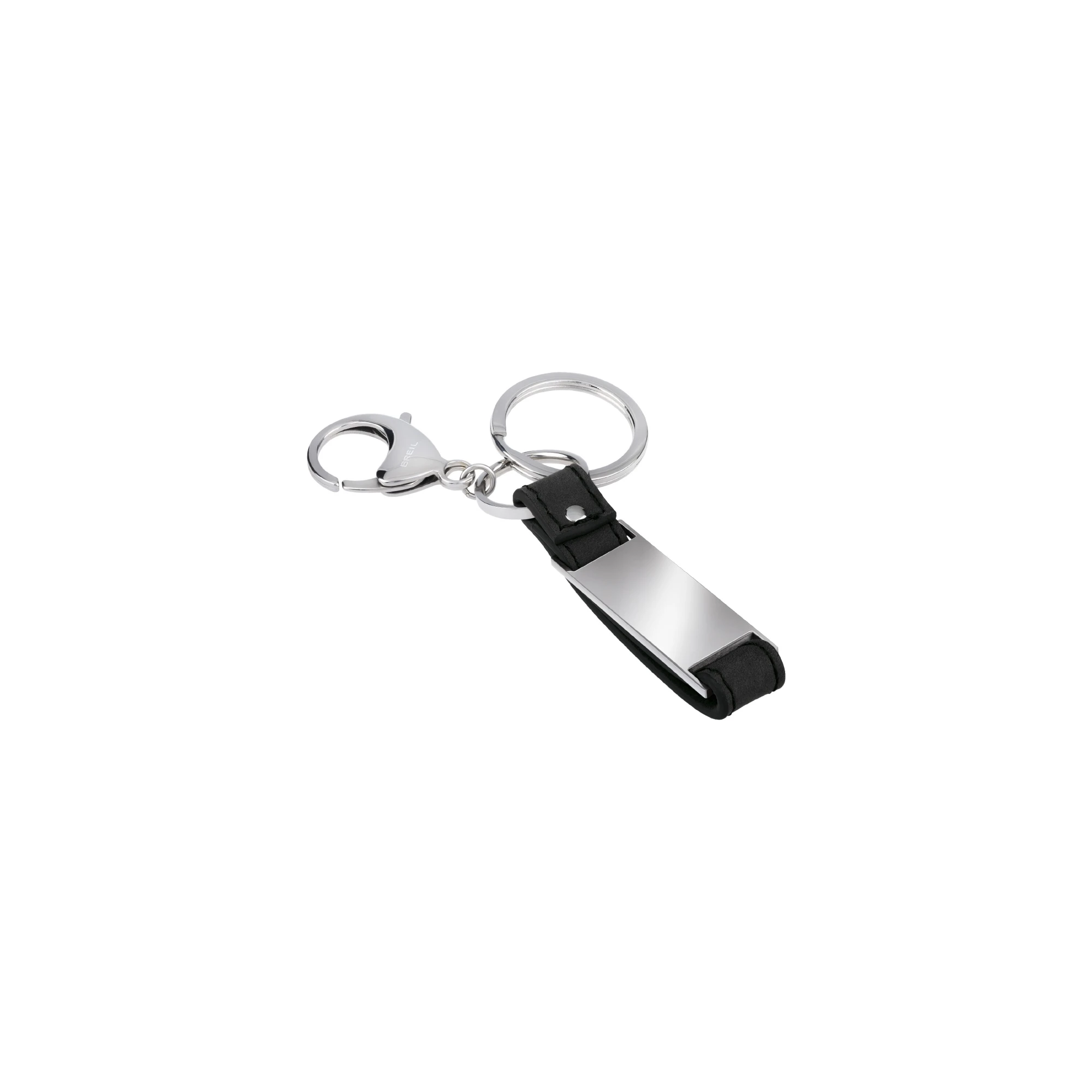 B MIX - KEY RING IN LEATHER AND STEEL - 1 - TJ3090 | Breil