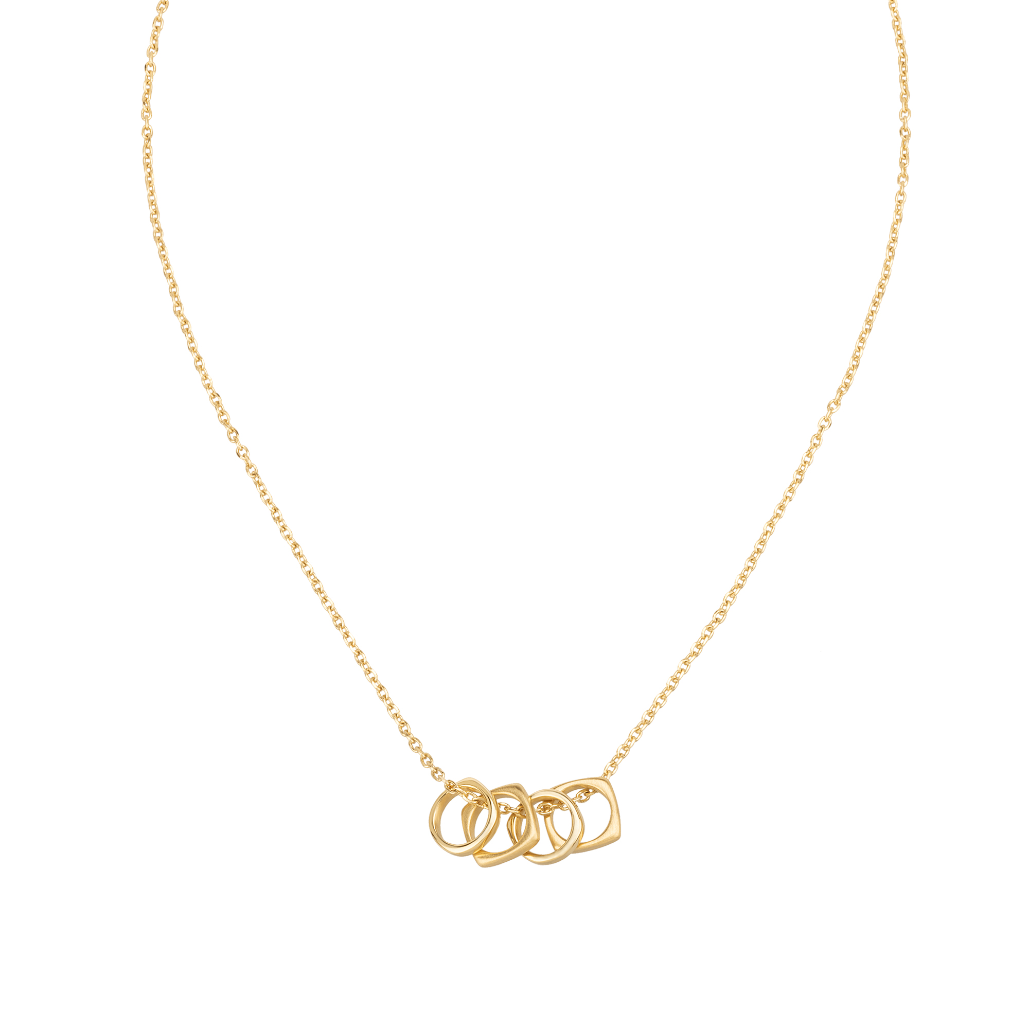 NEW TETRA - IP GOLD STEEL NECKLACE WITH MICRO-CHAIN AND PENDANTS - 2 - TJ3166 | Breil