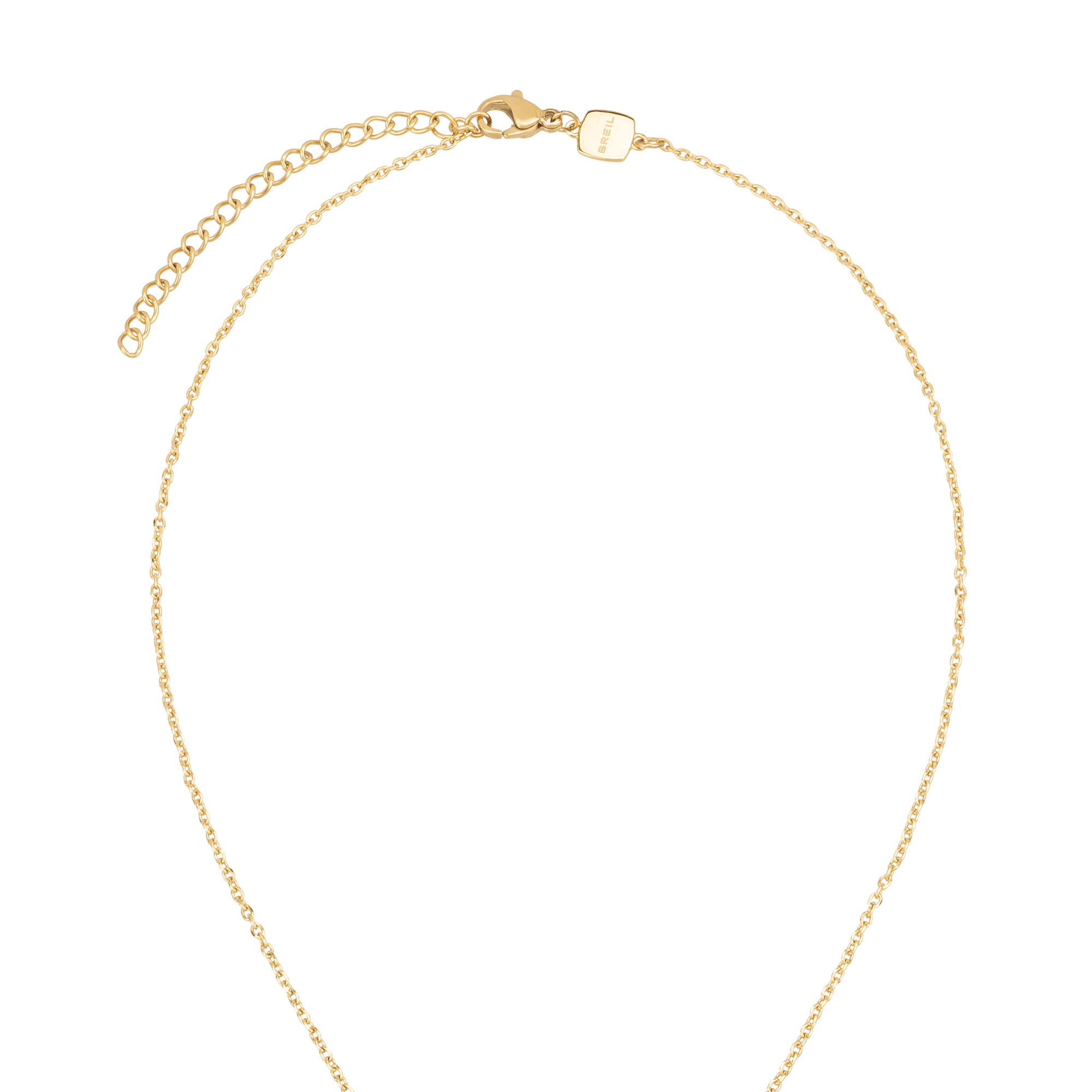 NEW TETRA - IP GOLD STEEL NECKLACE WITH MICRO-CHAIN AND PENDANTS - 3 - TJ3166 | Breil