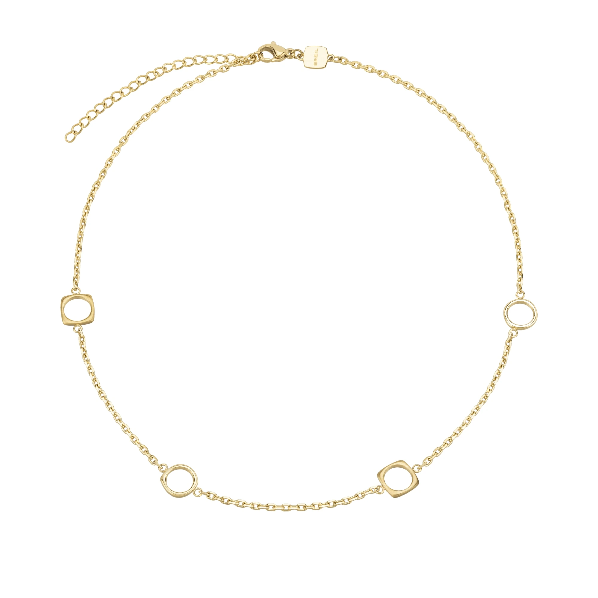 NEW TETRA - IP GOLD STEEL NECKLACE WITH MICRO-CHAIN - 1 - TJ3168 | Breil