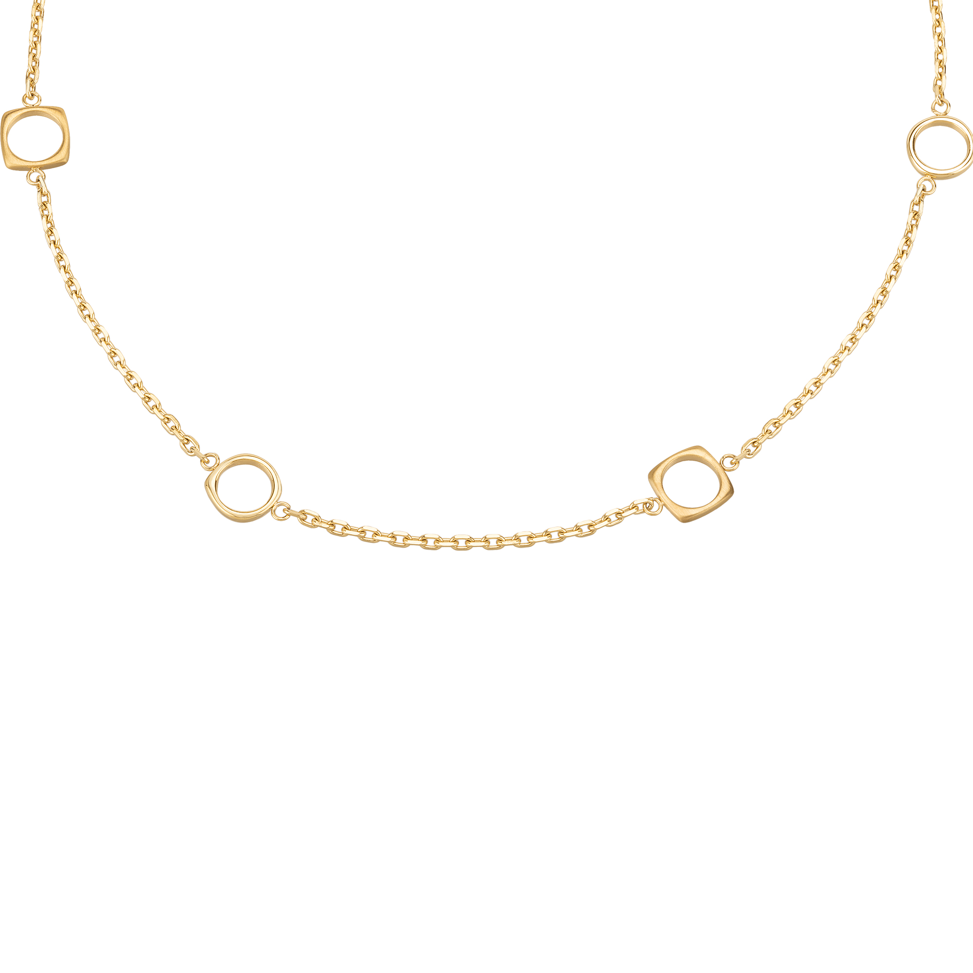 NEW TETRA - IP GOLD STEEL NECKLACE WITH MICRO-CHAIN - 2 - TJ3168 | Breil