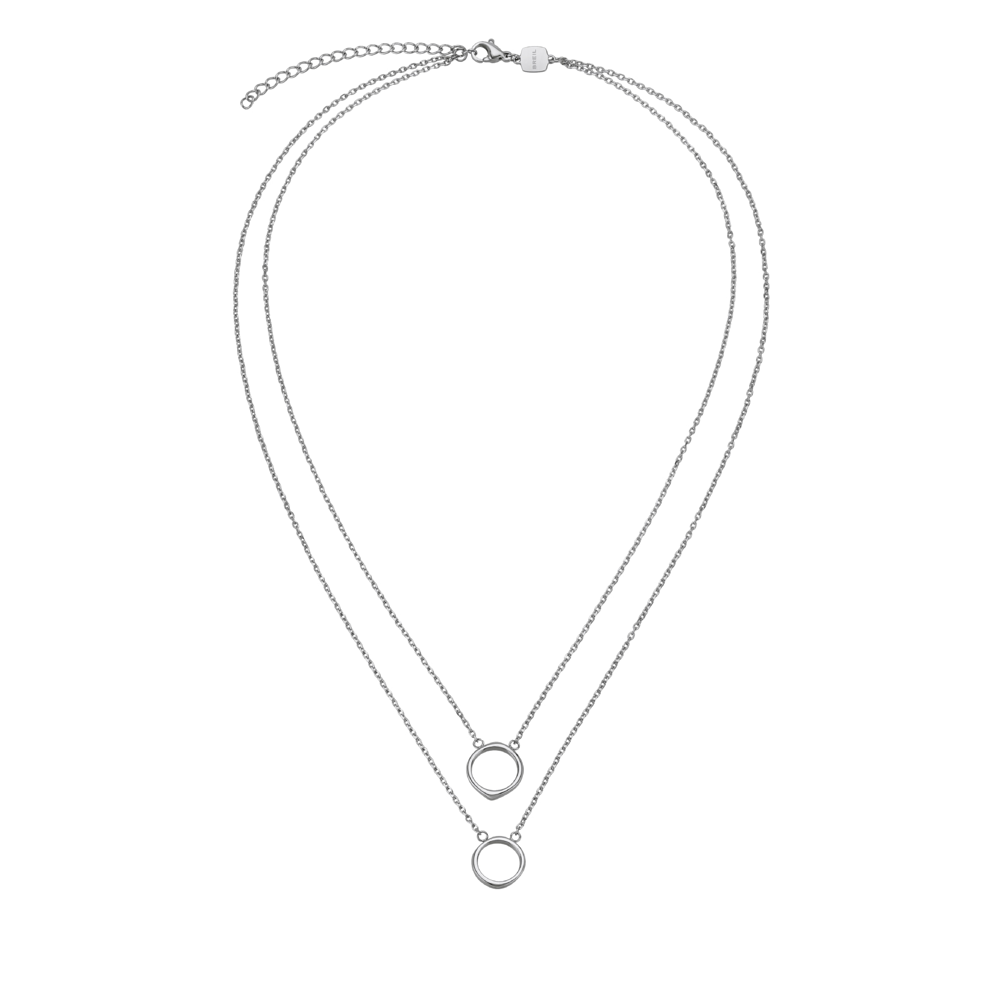 NEW TETRA - SET OF 2 STAINLESS STEEL NECKLACES - 2 - TJ3169 | Breil